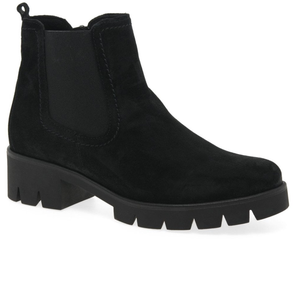 Gabour | Bottes Chelsea En Daim Exclusives Bodo Pour Femme En Daim Noir